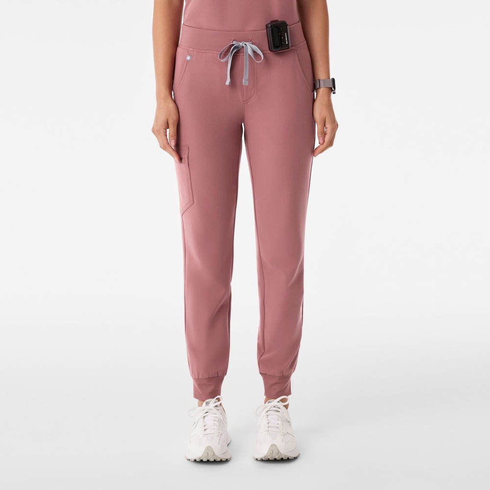 FIGS HW Zamora Jogger Scrub Pants Womens XXS Mauve Pink High Waisted 1000207